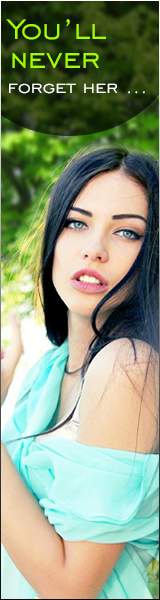 Beautiful Ukrainian lady with black hair and blue eyes