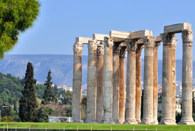 The columns of Temple of Olympian Zeus in Athens
