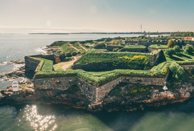 Green Suomenlinna sea fortress Helsinki 