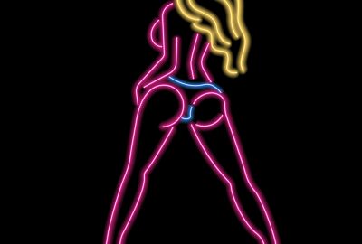 Striptease club logo in Doha