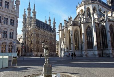 Old Market square and Town Hall in Leuven