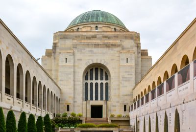 Front view of the Australian War Memorial in Canberra